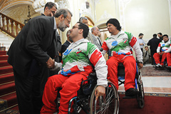 مراسم تجلیل از قهرمانان و مدال آوران رقابتهای پارالمپیک با حضور رییس مجلس شورای اسلامی